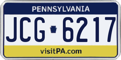 PA license plate JCG6217