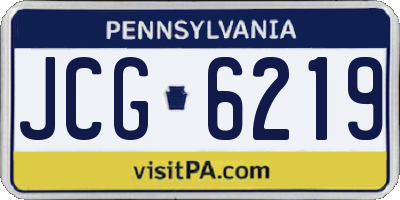 PA license plate JCG6219