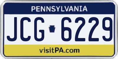 PA license plate JCG6229