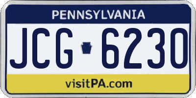 PA license plate JCG6230