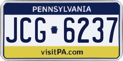 PA license plate JCG6237