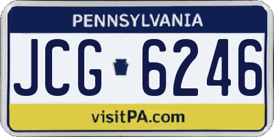 PA license plate JCG6246