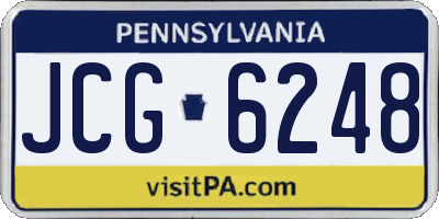 PA license plate JCG6248