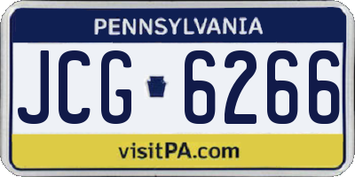 PA license plate JCG6266