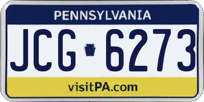 PA license plate JCG6273