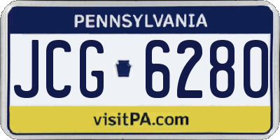 PA license plate JCG6280