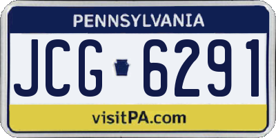 PA license plate JCG6291