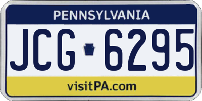 PA license plate JCG6295
