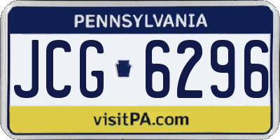 PA license plate JCG6296