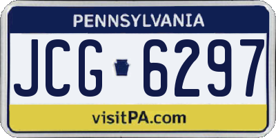 PA license plate JCG6297