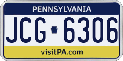 PA license plate JCG6306