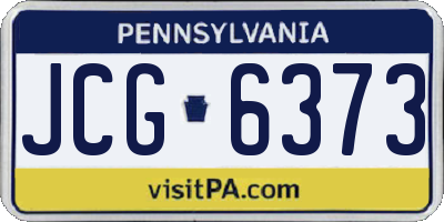 PA license plate JCG6373