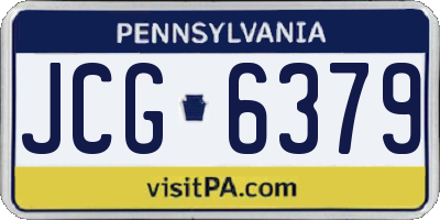 PA license plate JCG6379