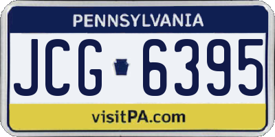 PA license plate JCG6395
