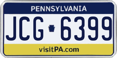 PA license plate JCG6399