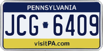 PA license plate JCG6409