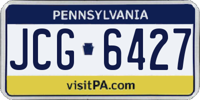 PA license plate JCG6427