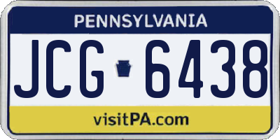 PA license plate JCG6438