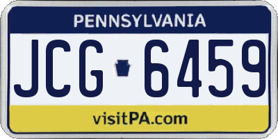 PA license plate JCG6459