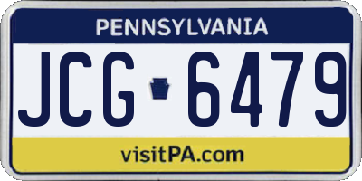 PA license plate JCG6479