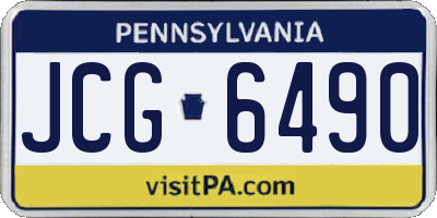 PA license plate JCG6490