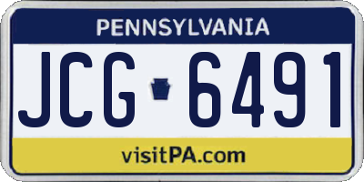 PA license plate JCG6491