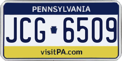 PA license plate JCG6509