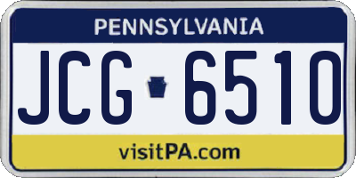 PA license plate JCG6510