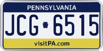 PA license plate JCG6515