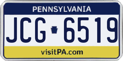 PA license plate JCG6519