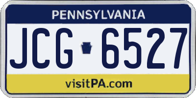 PA license plate JCG6527