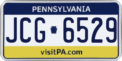 PA license plate JCG6529