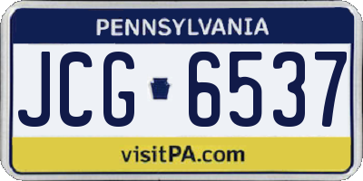 PA license plate JCG6537