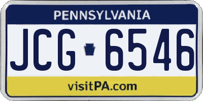 PA license plate JCG6546