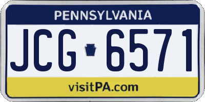 PA license plate JCG6571