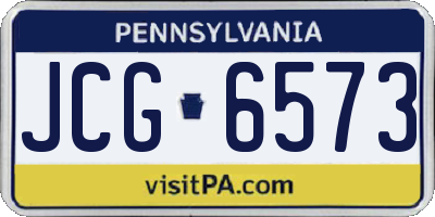 PA license plate JCG6573