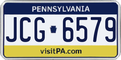 PA license plate JCG6579