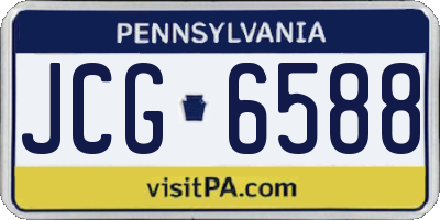 PA license plate JCG6588