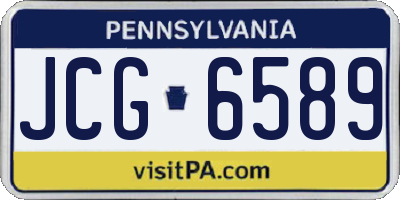 PA license plate JCG6589