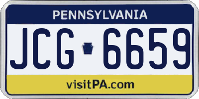 PA license plate JCG6659