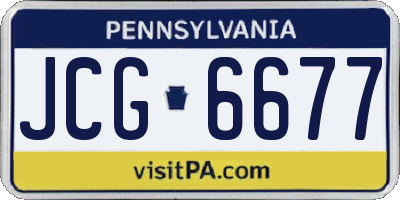 PA license plate JCG6677