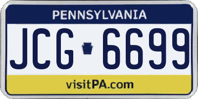 PA license plate JCG6699