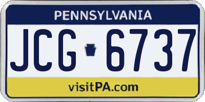 PA license plate JCG6737