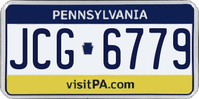 PA license plate JCG6779