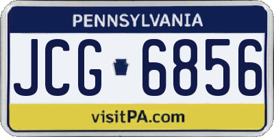 PA license plate JCG6856