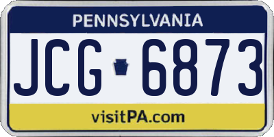 PA license plate JCG6873