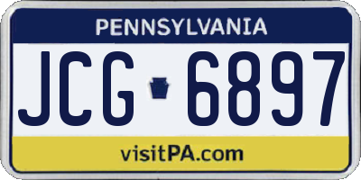 PA license plate JCG6897