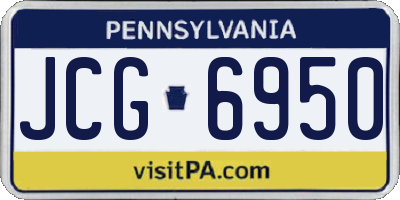 PA license plate JCG6950