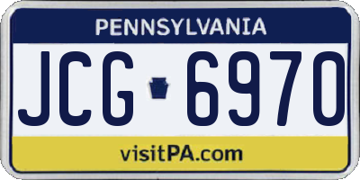 PA license plate JCG6970