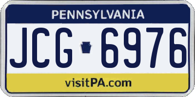 PA license plate JCG6976